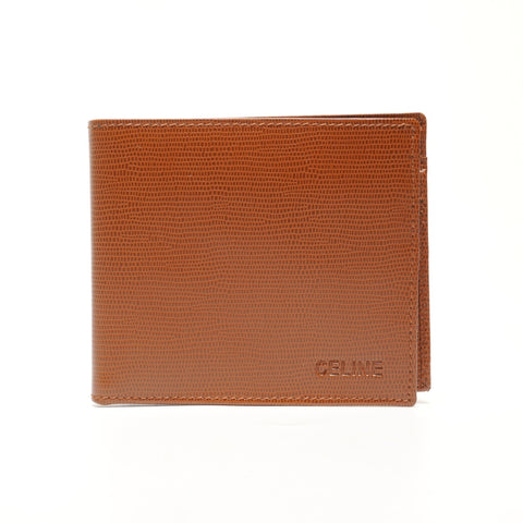 CELINE leather Bifold Wallet Brown WS27304