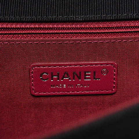 CHANEL No. 21 2015-2016 Matelasse Deca COCO Mark Gunmetal Shoulder Bag black WS27308