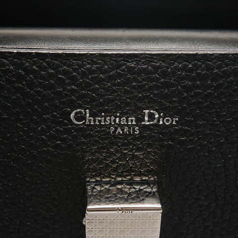 Christian Dior Dior Ever Leather Metal Silver Handbag black WS27309