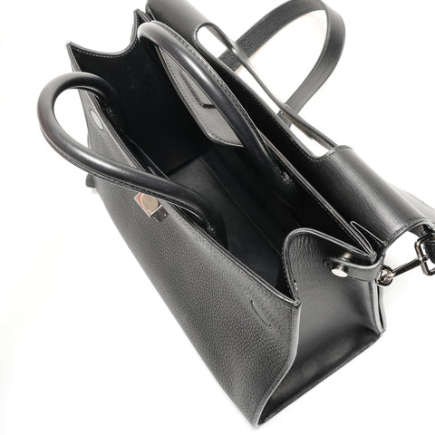 Christian Dior Dior Ever Leather Metal Silver Handbag black WS27309