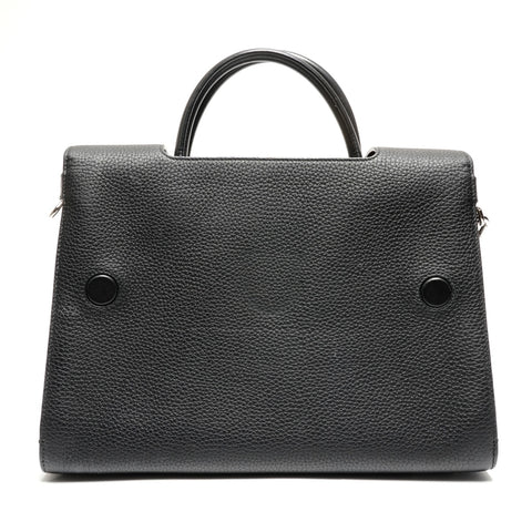 Christian Dior Dior Ever Leather Metal Silver Handbag black WS27309