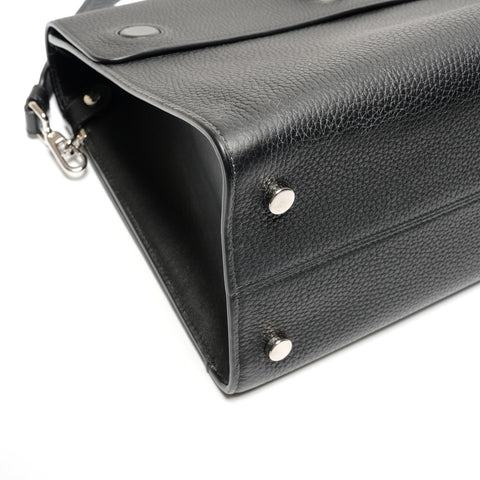 Christian Dior Dior Ever Leather Metal Silver Handbag black WS27309