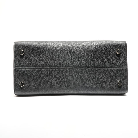 Christian Dior Dior Ever Leather Metal Silver Handbag black WS27309