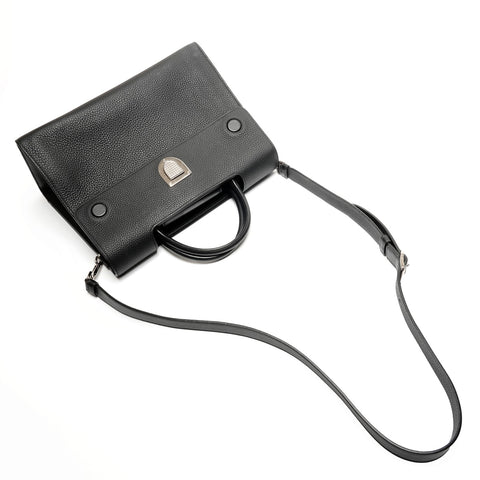 Christian Dior Dior Ever Leather Metal Silver Handbag black WS27309