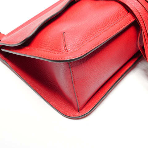 GUCCI Bamboo Daily Fringe Shoulder Bag Red WS27310
