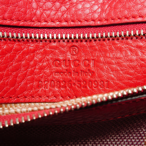 GUCCI Bamboo Daily Fringe Shoulder Bag Red WS27310