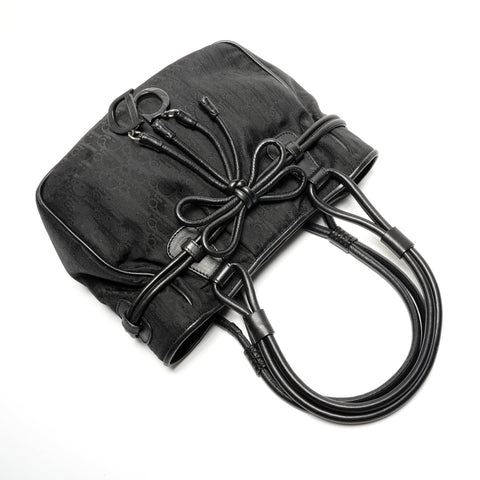 Christian Dior Canvas Trotter Ribbon Handtasche schwarz WS27311