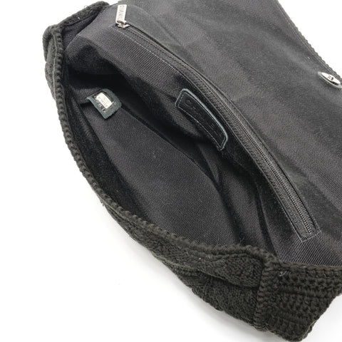 CHANEL Nr. 9 2004-2005 Knit COCO Mark Umhängetasche schwarz WS27312