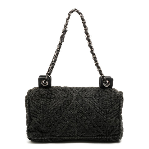 CHANEL Nr. 9 2004-2005 Knit COCO Mark Umhängetasche schwarz WS27312
