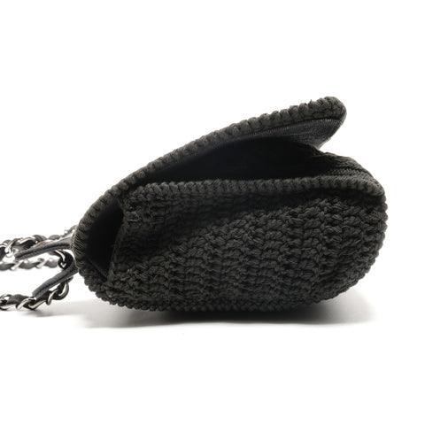 CHANEL Nr. 9 2004-2005 Knit COCO Mark Umhängetasche schwarz WS27312