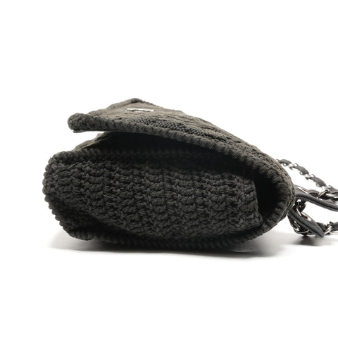 CHANEL Nr. 9 2004-2005 Knit COCO Mark Umhängetasche schwarz WS27312