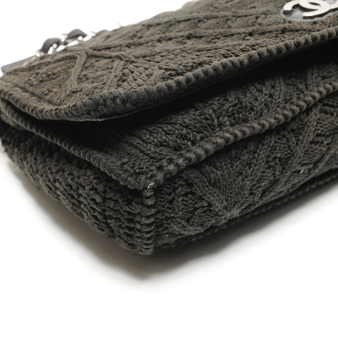 CHANEL Nr. 9 2004-2005 Knit COCO Mark Umhängetasche schwarz WS27312
