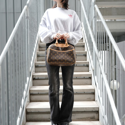 LOUIS VUITTON 2006 Trouville Monogram Handbag Brown WS27315