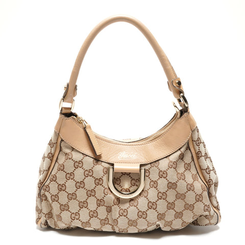 GUCCI GG Canvas Abbey Hobo Shoulder Bag beige WS27317