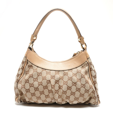GUCCI GG Canvas Abbey Hobo Shoulder Bag beige WS27317