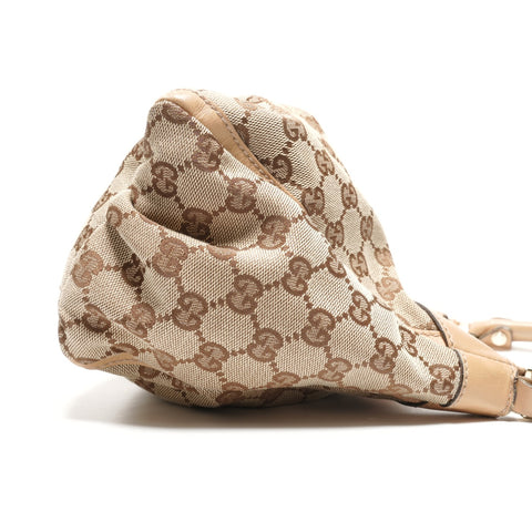 GUCCI GG Canvas Abbey Hobo Shoulder Bag beige WS27317