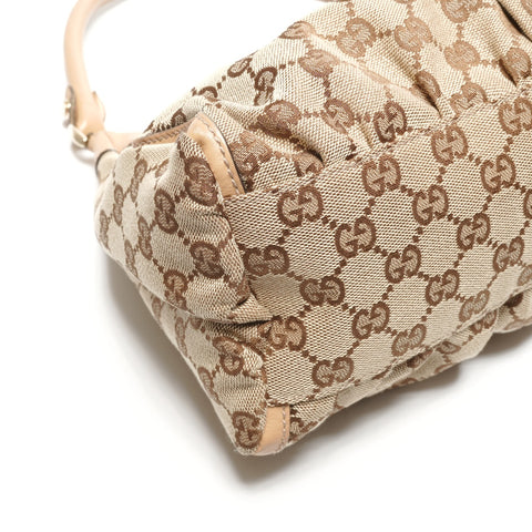 GUCCI GG Canvas Abbey Hobo Shoulder Bag beige WS27317