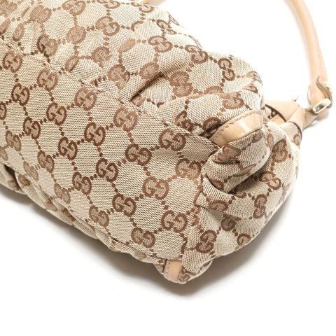 GUCCI GG Canvas Abbey Hobo Shoulder Bag beige WS27317
