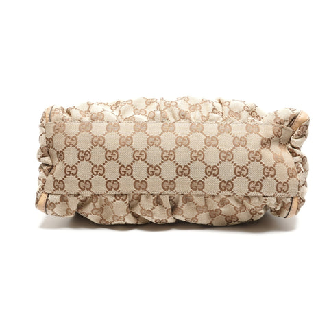 GUCCI GG Canvas Abbey Hobo Shoulder Bag beige WS27317