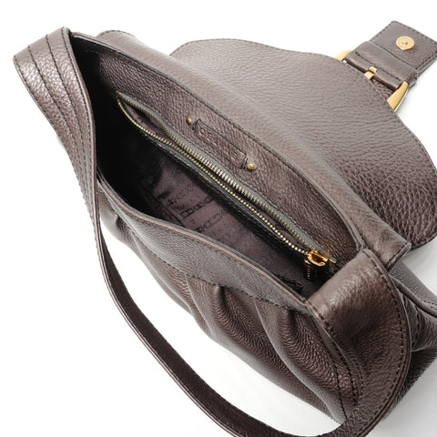 CELINE leather Shoulder Bag Brown WS27318