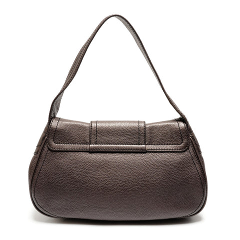 CELINE leather Shoulder Bag Brown WS27318