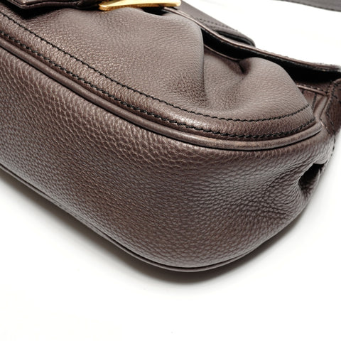 CELINE leather Shoulder Bag Brown WS27318