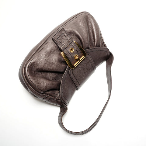 CELINE leather Shoulder Bag Brown WS27318