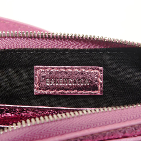 BALENCIAGA Le Cagole Mini Shoulder Bag in Metallic Shoulder Bag pink WS27319