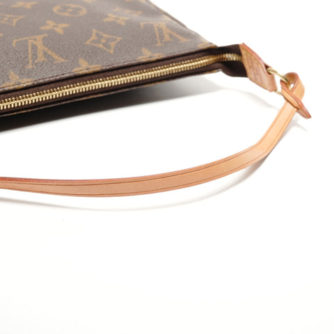 LOUIS VUITTON Monogram Pochette (2000) Handbag Brown WS27322