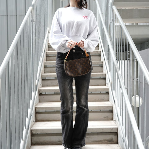 LOUIS VUITTON Monogram Pochette (2000) Handbag Brown WS27322