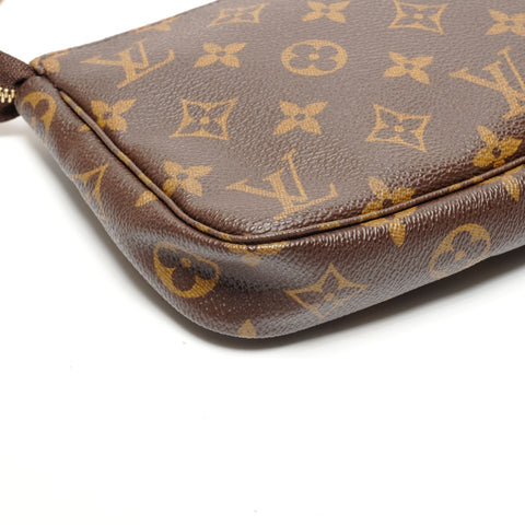LOUIS VUITTON Monogram Pochette (2000) Handbag Brown WS27322