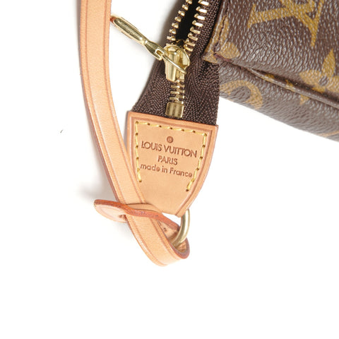 LOUIS VUITTON Monogram Pochette (2000) Handbag Brown WS27322
