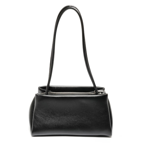PRADA leather logo Shoulder Bag black WS27323