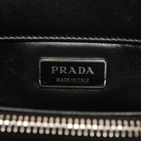 PRADA leather logo Shoulder Bag black WS27323