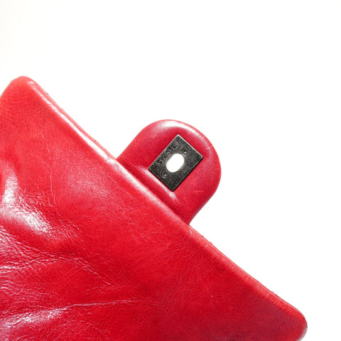 CHANEL No. 19 2014 Matelasse ChainShoulder Gunmetal Shoulder Bag Red WS27324
