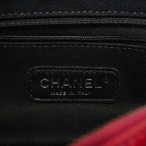 CHANEL No. 19 2014 Matelasse ChainShoulder Gunmetal Shoulder Bag Red WS27324