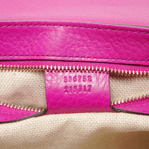 GUCCI Soho G-Stitch Fringe Shoulder Bag pink WS27326
