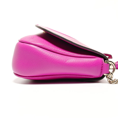 GUCCI Soho G-Stitch Fringe Shoulder Bag pink WS27326