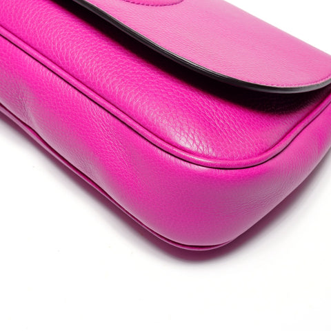 GUCCI Soho G-Stitch Fringe Shoulder Bag pink WS27326