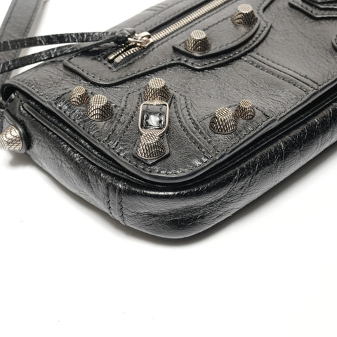 BALENCIAGA Cagoule Mini Flap Shoulder Bag black WS27327