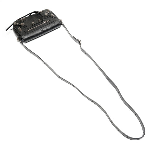 BALENCIAGA Cagoule Mini Flap Shoulder Bag black WS27327