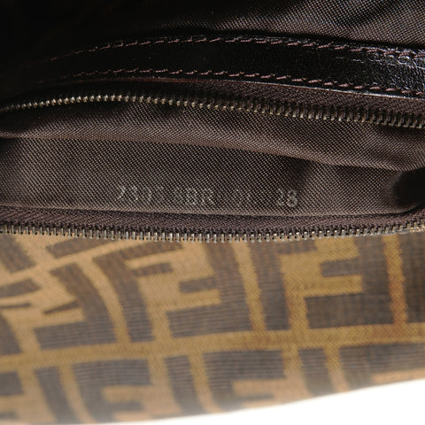 FENDI Zucca Mamma Baguette Canvas Shoulder Bag Brown WS27328