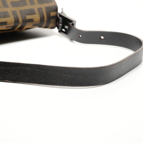 FENDI Zucca Mamma Baguette Canvas Shoulder Bag Brown WS27328