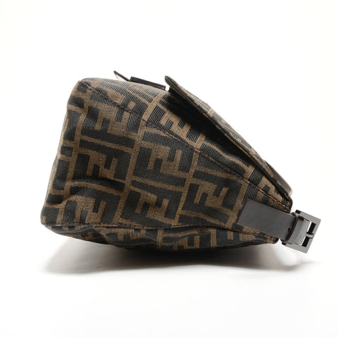 FENDI Zucca Mamma Baguette Canvas Shoulder Bag Brown WS27328