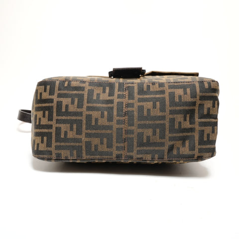 FENDI Zucca Mamma Baguette Canvas Shoulder Bag Brown WS27328