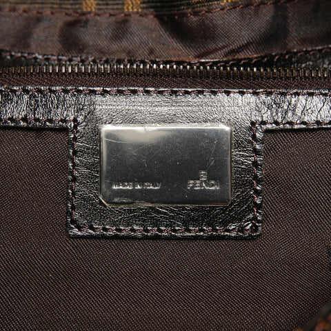FENDI Zucca Mamma Baguette Canvas Shoulder Bag Brown WS27328