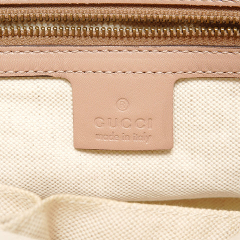 GUCCI GG canvas with interlocking G and scarlet studs Handbag beige WS27329