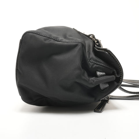PRADA Nylon leather Shoulder Bag black WS27332
