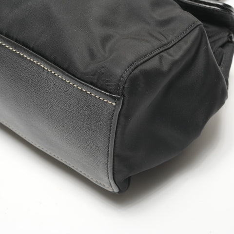 PRADA Nylon leather Shoulder Bag black WS27332