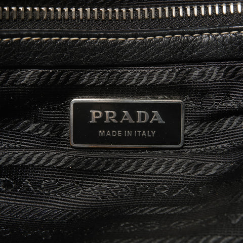 PRADA Nylon leather Shoulder Bag black WS27332